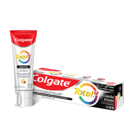 CREME DENTAL COLGATE TOTAL 12 CARVÃO ATIVADO 90G