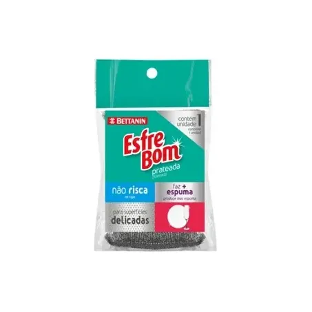 ESPONJA ESFREBOM PRATEADA SUPERFICIES DELICADAS (061555)