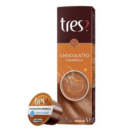 CAFÉ EM CÁPSULA CHOCOLATTO CARAMELLO C/10UN TRES