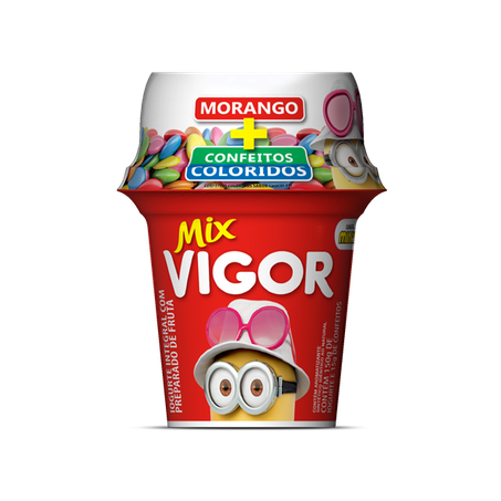 Iogurte vigor mix 140g colorball morango
