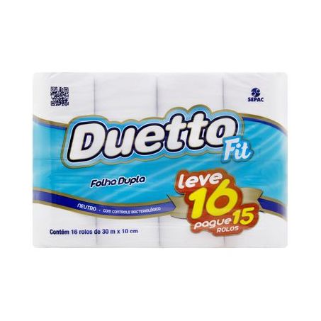 Papel Higiênico Duetto Neutro Fd L16p15 30MT