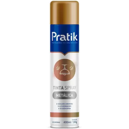 Pratik tinta spray metalica bronze uso interno 400ml