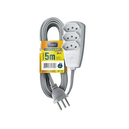 EXTENSAO DANEVA SPORT+TERRA 3X0,75 10A 5M