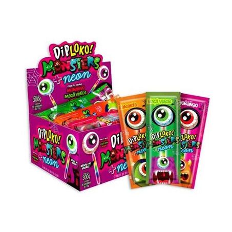 Pirulito Diploko Monsters Embalagem 10G