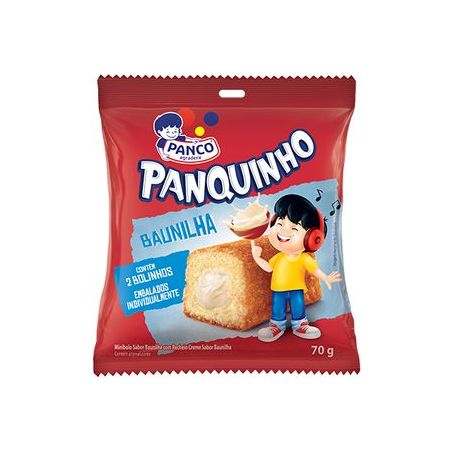 Bolinho Panco Panquinho Baunilha Embalagem 70G