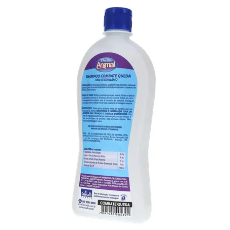 Shampoo Dr Animal 500ml Combate Queda 360-20