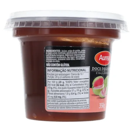 DOCE DE FRUTAS AUREA GOIABA E MAÇA 350G 360-30