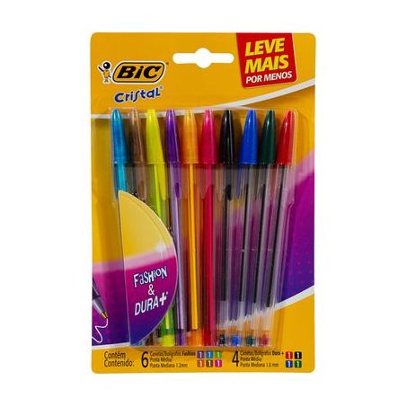 Caneta cristal fashion bic c/10
