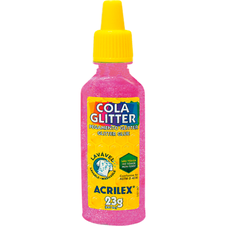 Cola Glitter Acrilex Rosa 23g