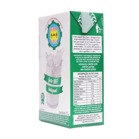 Leite UHT Integral Terra Viva Caixa 1lt 360-10