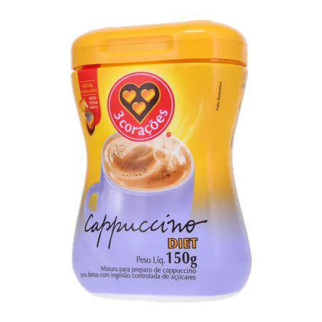 Cappuccino 3 Corações Diet Pt 150g 360-2