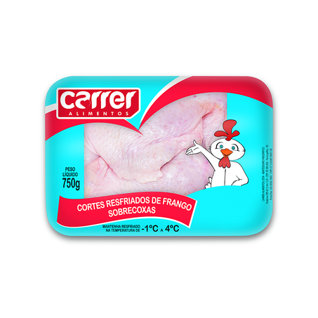 Sobrecoxa de frango resfriada carrer bandeja 750g
