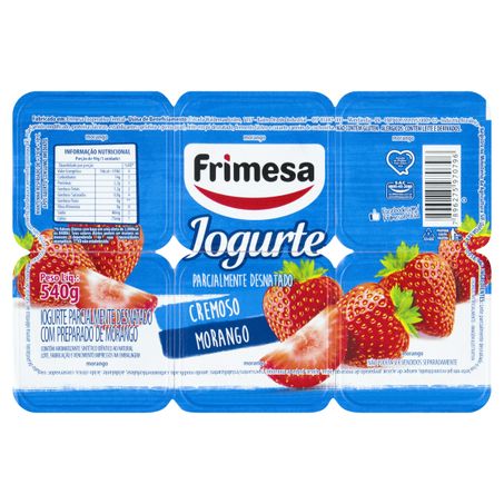 IOGURTE PARCIALMENTE DESNATADO MORANGO FRIMESA BANDEJA