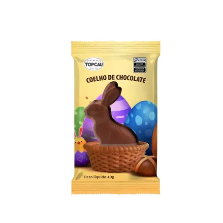 Coelho Chocolate Topcau 34g Ao Leite