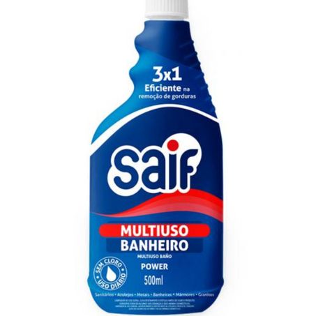 Limpador saif multiuso uso banheiro refil 500ml
