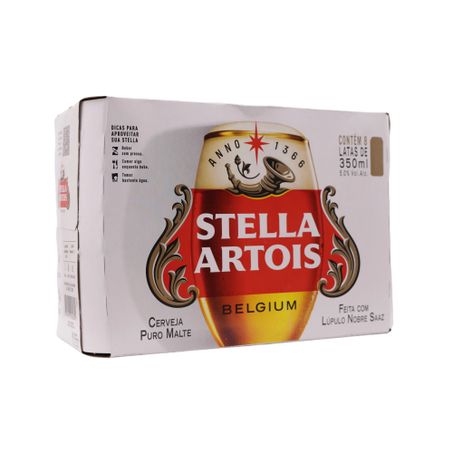 Cerveja stella artois 350ml c/8 und 360-56