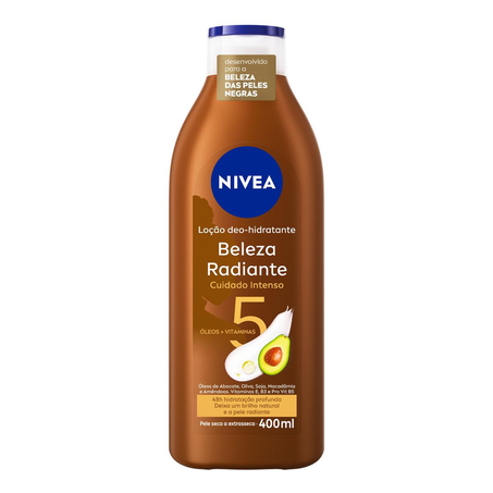 Loção Nivea 400ml - Cuidado Intenso - Beleza Radiante