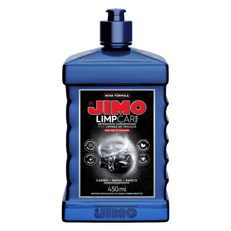 JIMO Limpcar Plus Shampoo para Carros Motos Ônibus Caminhão para Lataria Vidros Limpa Sujeiras Sem Manchas Secagem Rápida 450ml