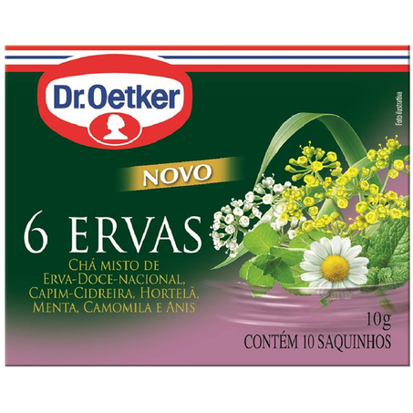 CHÁ DR OETKER 6 ERVAS 10G