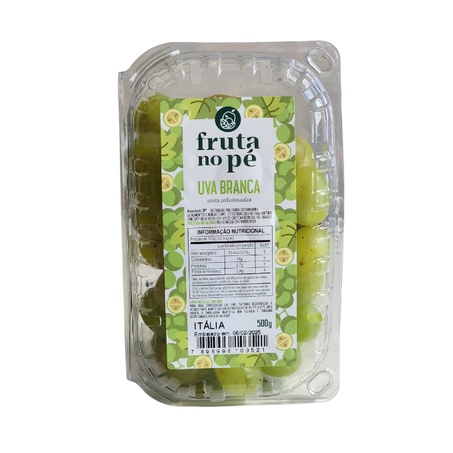 UVA BRANCA COM SEMENTE ITÁLIA FRUTA NO PÉ 500G