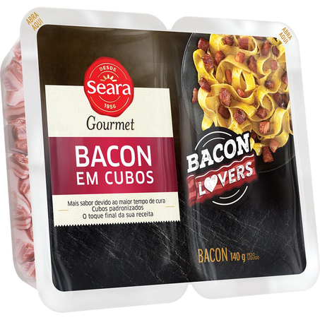 Bacon Seara Gourmet 140g - Cubos