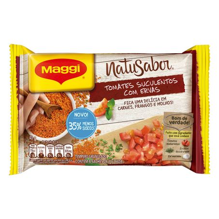 TEMPERO GRANULADO TOMATES SUCULENTOS COM ERVAS MAGGI NATUSABOR