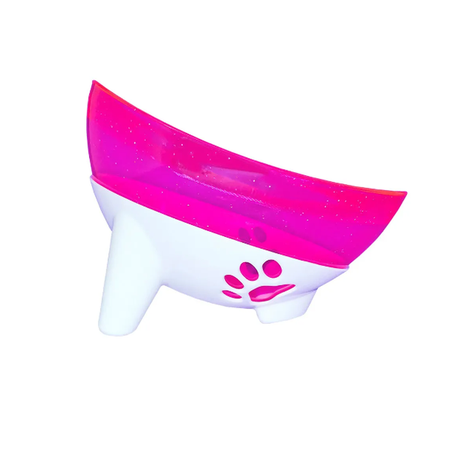 COMEDOURO E BEBEDOURO PET TOYS INCLINADO ROSA 450G/600ML
