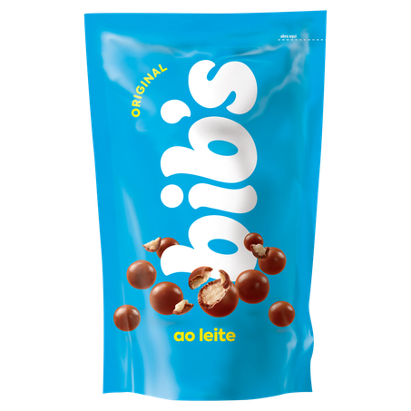 Flocos de Arroz Cobertura Chocolate ao Leite Bib's Sachê 120g