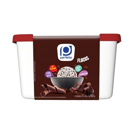 Sorvete Flocos Perfetto Embalagem 2LT