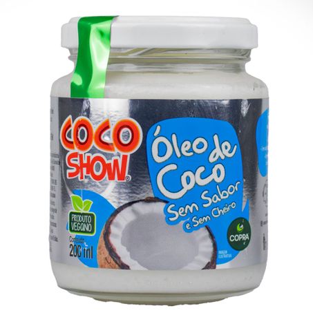 ÓLEO DE COCO SEM SABOR 200ML COCO SHOW