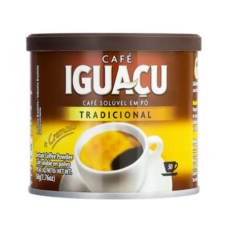 Café Solúvel em Pó Iguaçu Tradicional Lata 50gr