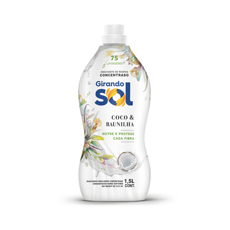 Amaciante girando sol 1.5l concentrado coco baunilha