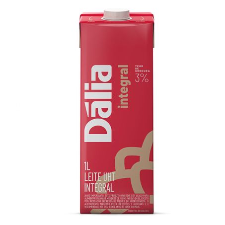 Leite longa vida dalia com tampa integral 1 l