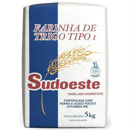 Farinha de trigo tipo 1 sudoeste 5kg
