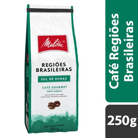 CAFÉ TORRADO E MOÍDO GOURMET SUL DE MINAS MELITTA REGIÕES BRASILEIRAS