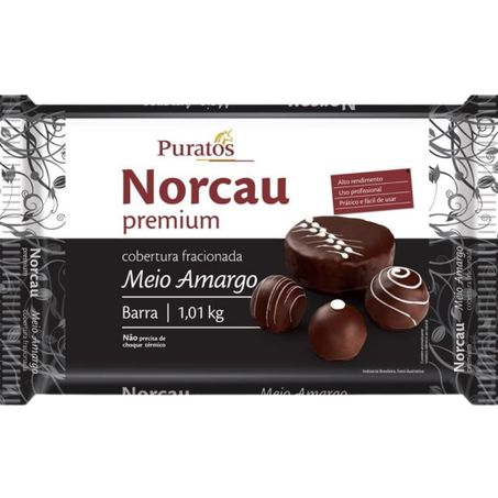 Cobertura norcau 1.01kg fracionada meio amargo