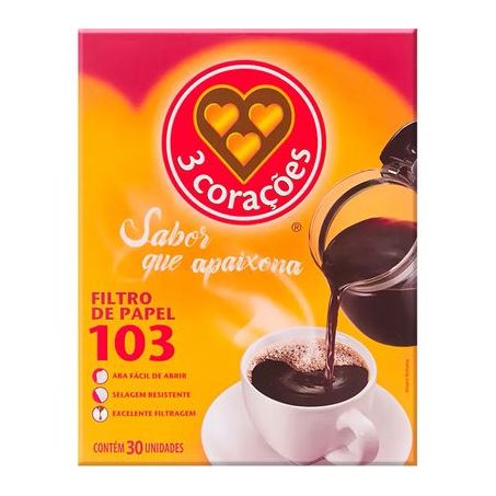 Filtro Papel 3 Corações  N.103