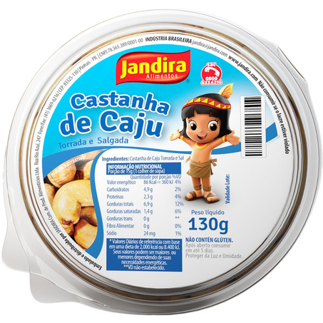 Castanha-de-caju Jandira 130g - Torrada