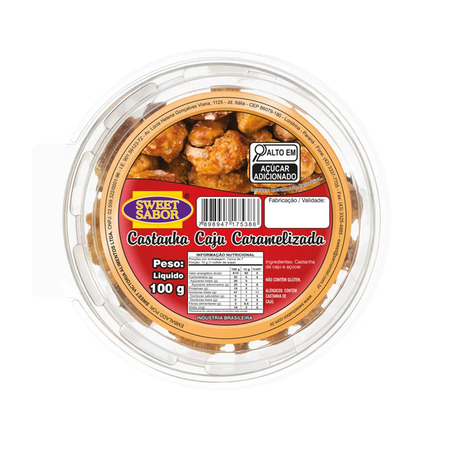 Castanha De Caju Sweet Sabor 100g Pote Caramelizada