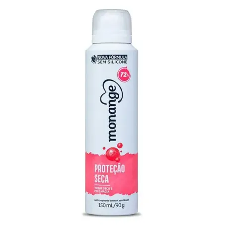 Antitranspirante Aerosol Monange Proteção Seca Frasco Spray 150ml