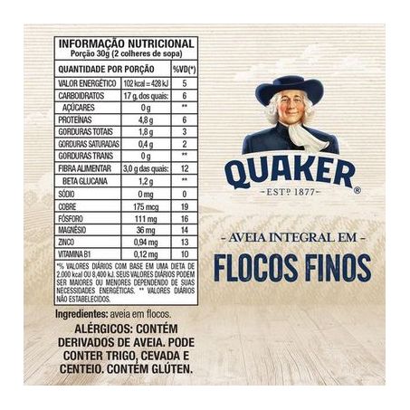 Aveia Quaker Flocos Finos Caixa 450G 360-3