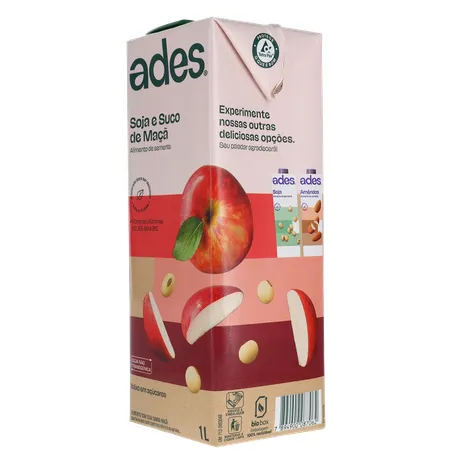 Bebida Base Soja Ades Frutas Maça 1l 360-5