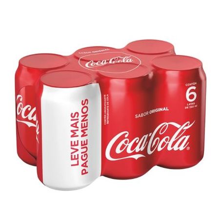Refrigerante Coca-Cola Pack Econômico 6 lata 350ml