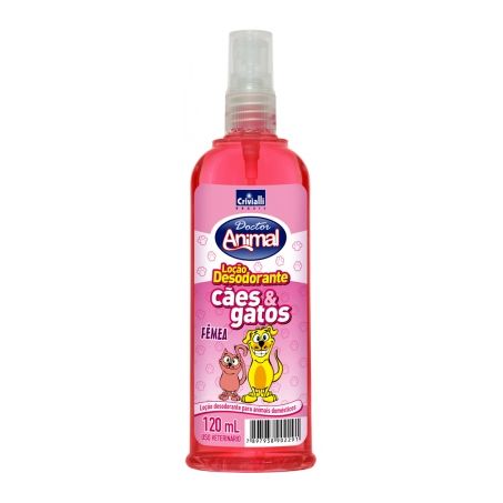 Deo Colônia Para Cães Gatos Doctor Animal Fêmea Spray 120ML