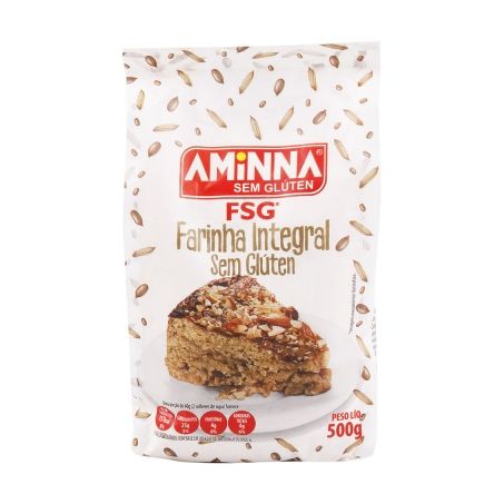 FARINHA S/ GLUTEN AMINNA 500GR INTEGRAL