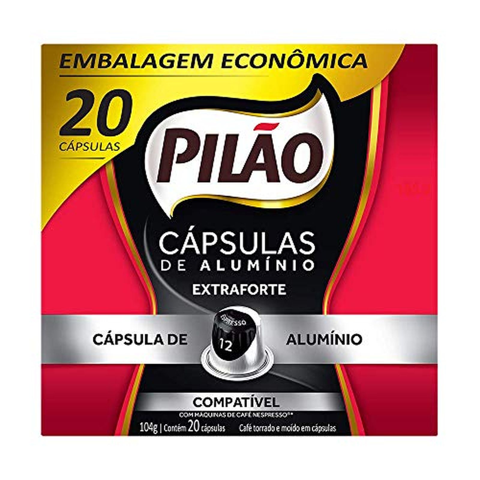 Pilão 20 Cápsulas de Alumínio Espresso 12 104G
