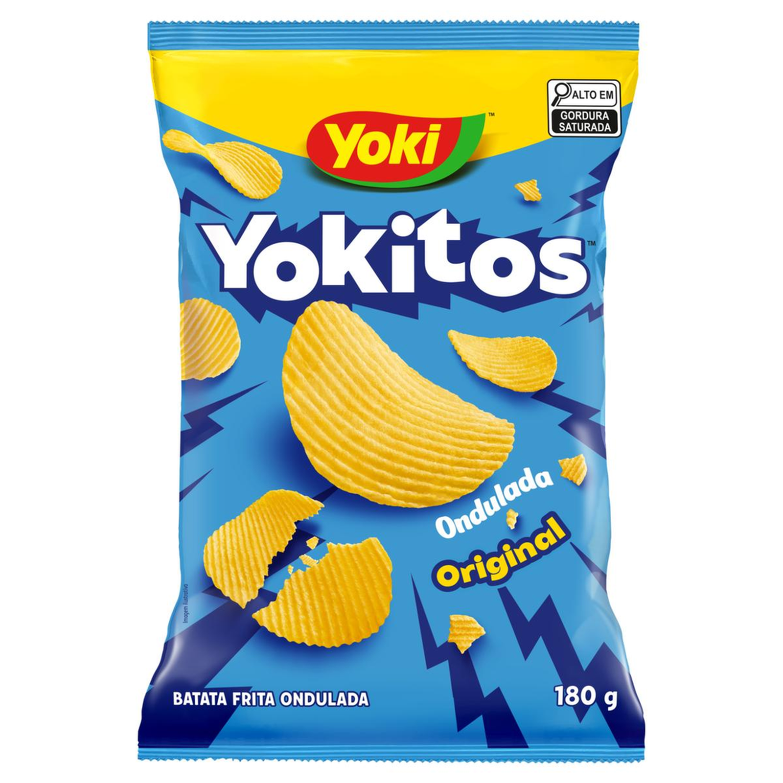 Batata Yokitos 180g - Ondulada - Com Sal