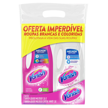 Conjunto Vanish 1,5 Litro - 1 Pink + 1 White