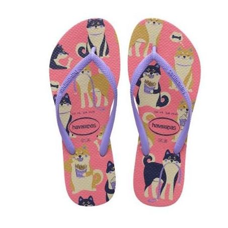 Sand.Havaianas Slim Pets Rosa Porcelana 35/36
