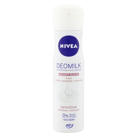 DESODORANTE AEROSSOL SENSITIVE NIVEA DEOMILK BEAUTY ELIXIR